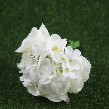 Noi 1buc 20cm Nunta Mână flori Buchet mireasa, domnisoare de Onoare la nunta decor consumabile simulare creative elemente de recuzită HS001