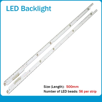 Noi 2 BUC 56LED 500mm iluminare LED strip pentru Samsung UA40ES5500R 2012SVS40 7032NNB RIGHT56 LEFT56 3D BN96-21712A 21711A