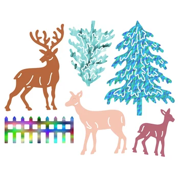 Noi 2022 DIY Pădure Copac Elan Grafică Ambarcațiunile de Tăiere a Metalelor, Matrițe, pentru Scrapbooking și Luare de Card Decorative Relief Timbre
