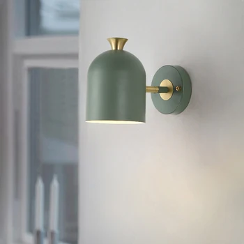 Nordic Creative Multicolor Metal Coridor Singur Cap LED Lampă de Perete Studiu Dormitor Rundă de Artă Noptieră Lampa de Perete Fabrica Direct