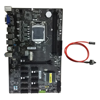 NOU-B250 BTC Mining Placa de baza cu Comutator Cablu 12 Slot PCI-E LGA1151 Memorie DDR4 USB3.0 SATA3.0+MSATA pentru Bitcoin Mining
