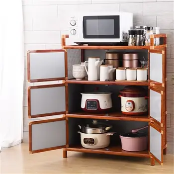 Noua oțel dulap de bucătărie de uz cabinet vatra cabinet de stocare cereale lemn multi-funcțional simplu cabinet de stocare