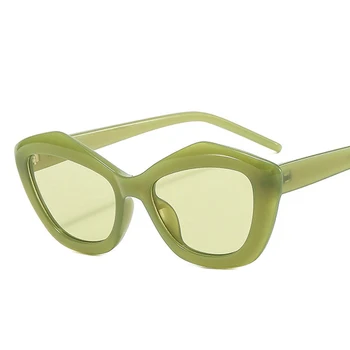 Ochi de pisica Cadru ochelari de Soare Femei Barbati Gri Verde Lentile UV400 Protecție Fata Sexy si Damele de Moda in aer liber Ochelari