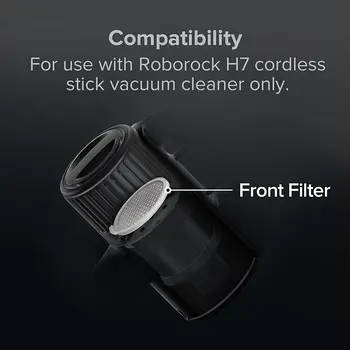 Original Roborock H7 Față și Spate, Filtru HEPA Set pentru H7Pure fără Fir Stick Aspirator