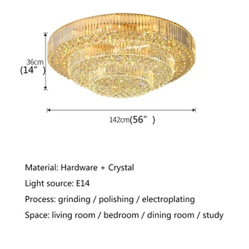 OUFULA Contemporane de Lux de Aur Plafon de Lumină LED-uri Creative de Cristal Lampă de Iluminat Pentru Decor Acasă