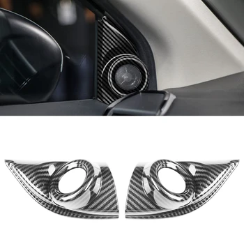 Pentru 2020 - 2022 Honda City GN Hatchback Fibra de Carbon Auto Frontal Un Stâlp Audio Difuzor Capacul Ornamental Autocolant