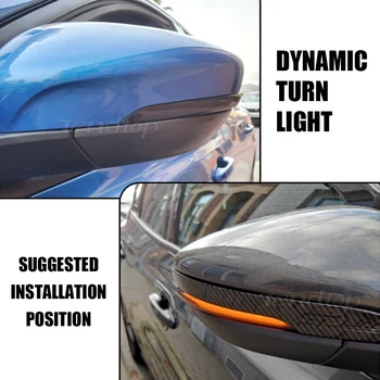 Pentru Ford Focus 4 MK4 2019 2020 Dinamică LED de Semnalizare Secvențială Semnalizarea retrovizoare Oglinda Laterala semnalizator Intermitent Becuri