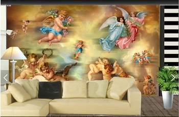 Personalizat continental tapet. Angel pictura,3D retro pictura pe perete pentru camera de zi canapea fundalul papel de parede