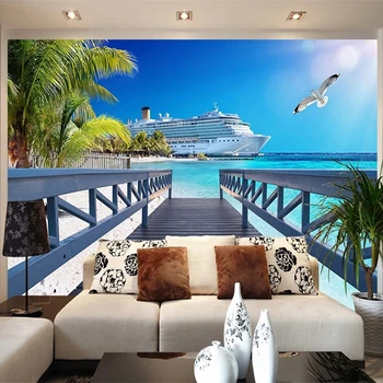 Personalizat Murală Tapet 3D Moderne Peisaj de Mare, Living cu TV, Canapea Dormitor Hotel de Fundal Pictura pe Perete Papel De Parede Sala