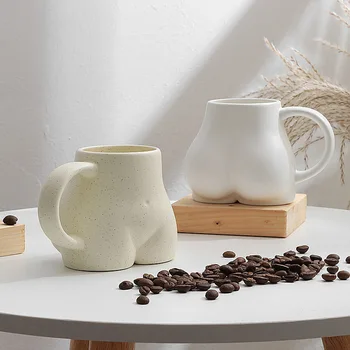 Personalizate De Porțelan Jos Cupe Handmade Creative Fesă Cafea Ceai Lapte Cana De Bucătărie Veselă De Decor Acasă Cadouri Amuzante