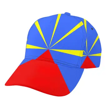 Propus Pavilionul Rﾩunion Imprimare Șapcă de Baseball femei barbati sepci snapback Stil Clasic palarie Casual Sport în aer liber cap