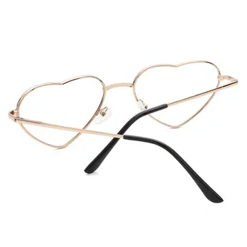 Rama de ochelari în formă de Inimă Rame de Moda Nu Obiectiv Cosplay Partidul Decor Ochelari de Metal Fotografie Ochelari de vedere