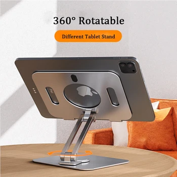 Reglabil pe Desktop, Tablet Stand din Aluminiu 360° Rotativ Telefonul Mobil, Tableta, Suport Portabil iPad Pro Stand Compatibil cu 14inch