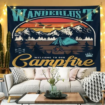 Retro American de fundal tesatura de camping decor de perete dormitor noptieră pânză agățat în camera de zi layout tapiserie