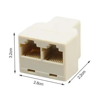 Rețea Conector Splitter 1 la 2 Mod Paralel Cabluri Mici Ethernet Adaptor de Rețea