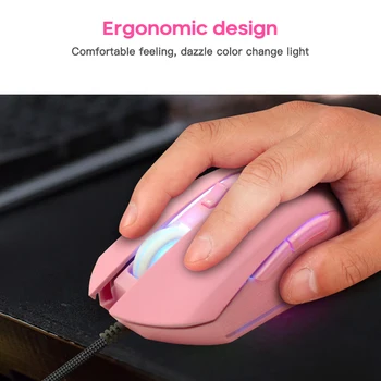 RYRA ergonomico Mouse-ul USB Mouse cu Fir Tip C Gaming Mouse Optic Soareci Orbitor Colorate Competitiv de Jocuri pentru PC accesorii