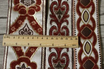 Se amestecă set 6 yarzi/lot larg 5.8 cm-8,5 cm Jacquard Țesute Panglica design Geometric cu puf pentru perdele și accesorii de îmbrăcăminte LS-1538