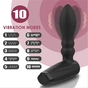 Sex shop gonflabile SM vestibul anal plug magnetic de aspirație de la distanță fără fir de control de prostata vibrații jucărie sexuală masturbator jucărie