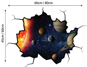 Sistem Solar De Perete Decal Spațiu Sticker Mural Spațiu De Cracare Grafic De Perete