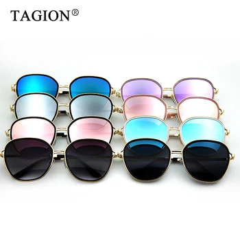 TAGION 2023 Pătrat ochelari de Soare Femei Retro Brand Designer de Ochelari Colorate Plaja Ochelari Cadru din Aliaj de Ochelari de Soare 3057