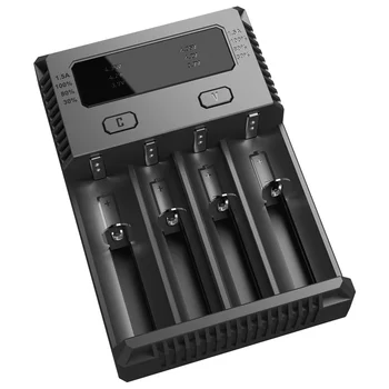 Topsale Incarcator Nou I4 Baterii Automate de Curent Selectați kitul este compus din: IMR Ni-MH/Ni-CD, Li-ion18650 16340 10440 AAA 14500 26650