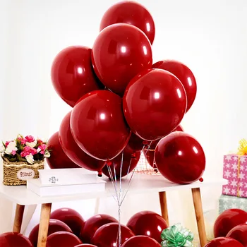 Vin Rosu Dublu Strat Imbricate Balon Latex Ziua Îndrăgostiților Baloane Nunta Propunere Decor Petrecere a Burlacilor Mireasa Pentru a Fi Balon
