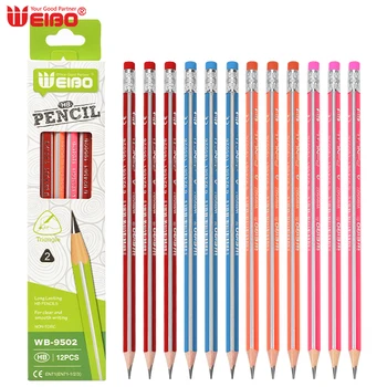 WB-9502 din lemn creion HB creion cu radieră pentru copii desen creion, școală, scris de papetărie