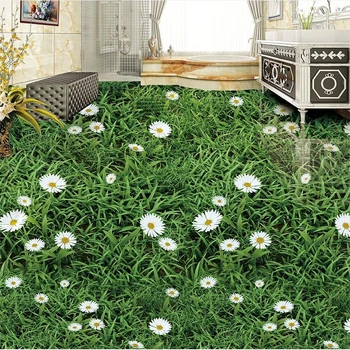 Wellyu 3D Personalizat podele autocolante Mici de iarbă pictura podea camera de zi dormitor HD gros portabil podea de Auto-adeziv podea