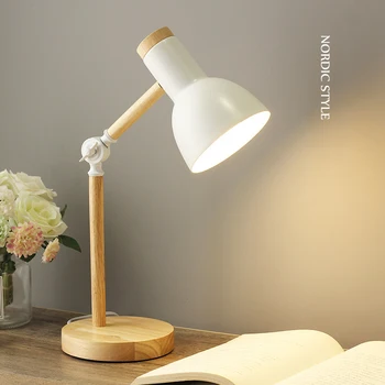 Xiaomi Creative Nordic din Lemn de Artă CONDUS de Pliere Simplă Lampă de Birou de Protecție a Ochilor de Lectură Lampă de Masă sufragerie Dormitor Decor Acasă