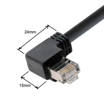 Xiwai Cat6 RJ45 8P8C STP Lan Rețea Ethernet Patch Dreapta în Unghi de 90 de Grade Masculin Masculin Cablu de 50cm