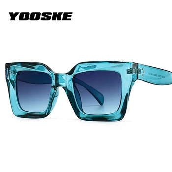 YOOSKE Femei Brand de Lux ochelari de Soare Patrati Doamnelor de Epocă Supradimensionat Ochelari de Soare de sex Feminin Cadru Mare Gradient UV400 Ochelari de Negru