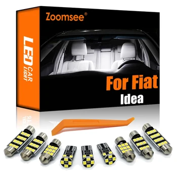 Zoomsee 9Pcs Interior LED Pentru Fiat Idea 2003-2012 Canbus Vehicul Bec Dome de Interior Hartă Lumina Citire fara Eroare Lampă Auto Piese